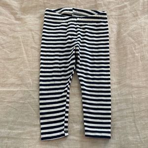 Cat & Jack Navy and White Striped Leggings, 18M